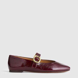 Madewell The Remy Mary Jane Flat, Deep Plum, Size 8